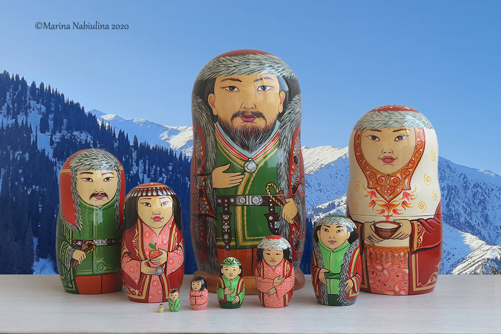 Матрёшка-Казахская семья